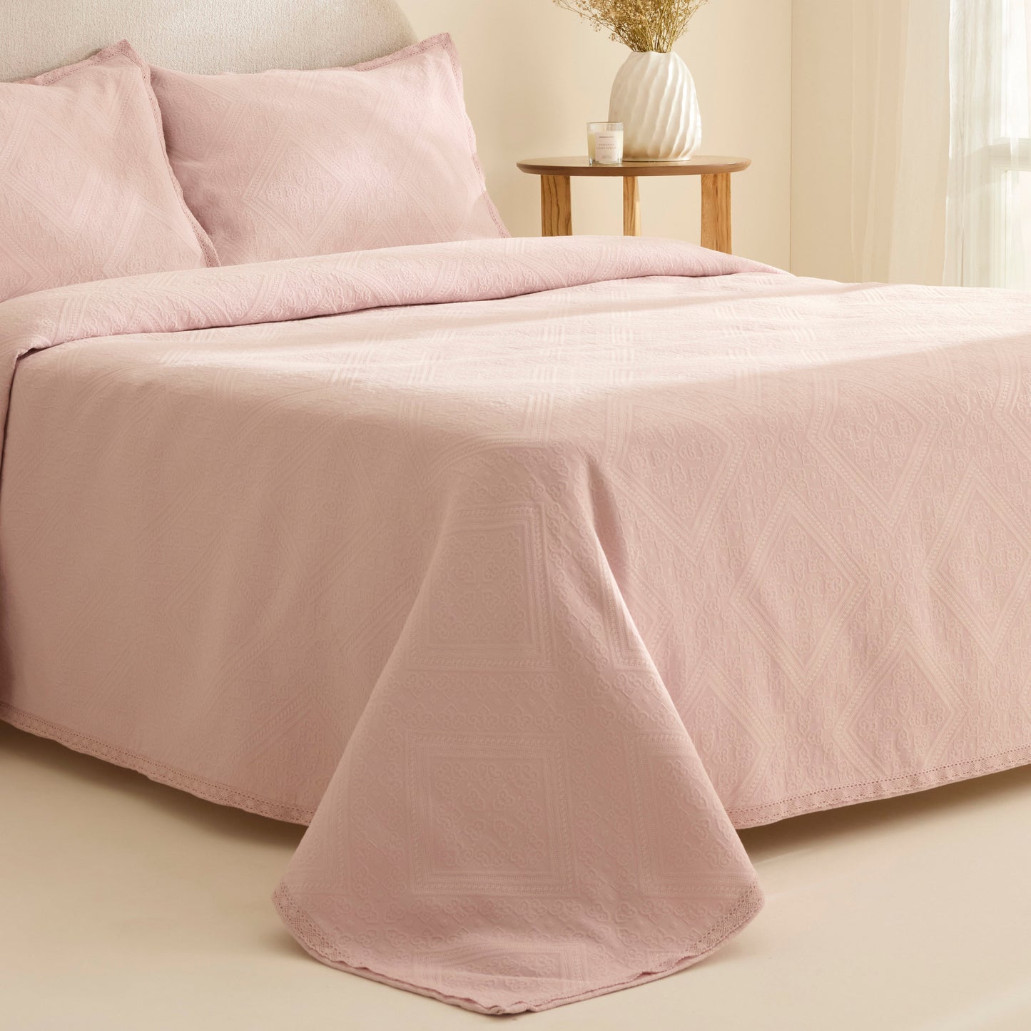Adelia Fistolu Double Bedspread Set Powder Pink
