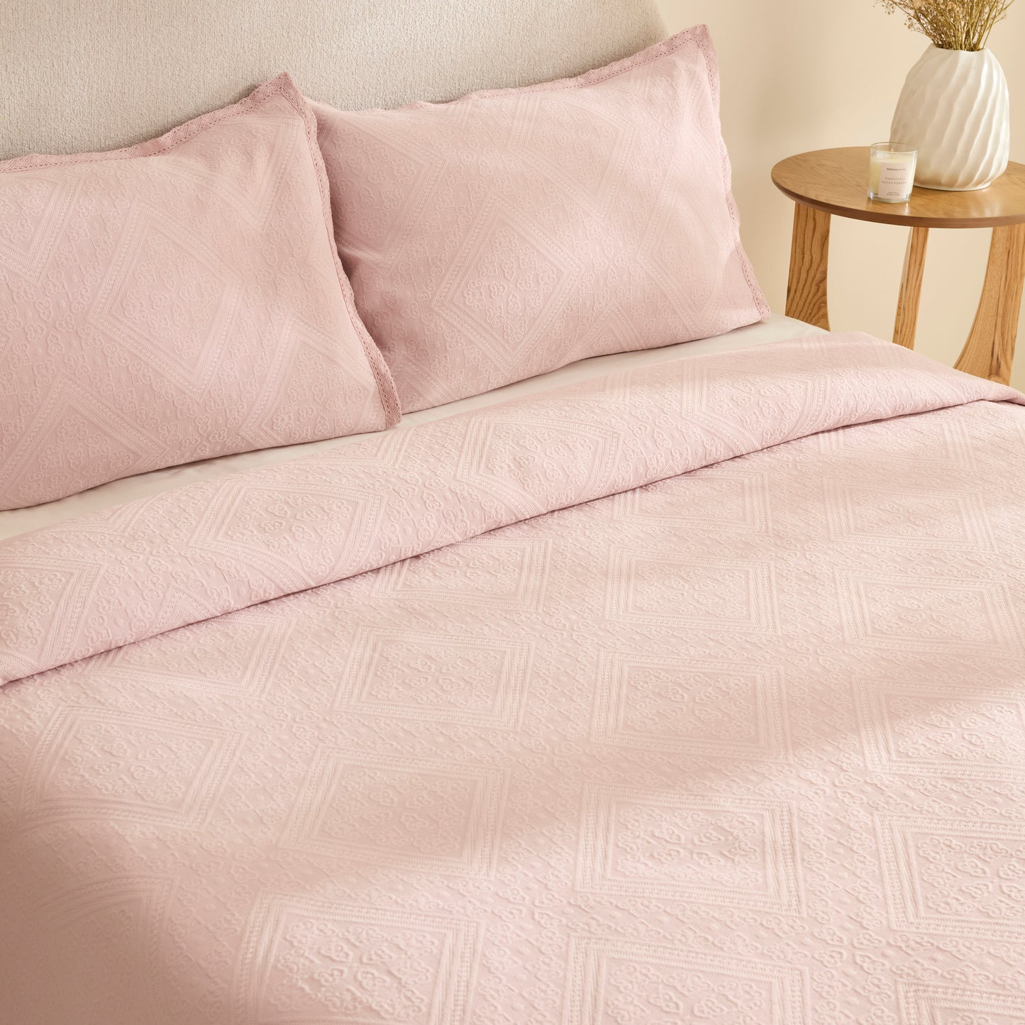 Adelia Fistolu Double Bedspread Set Powder Pink
