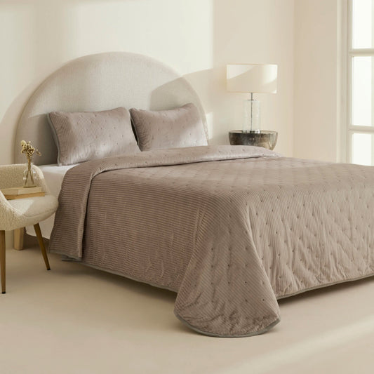 Lorian Double Bedspread Set Grey