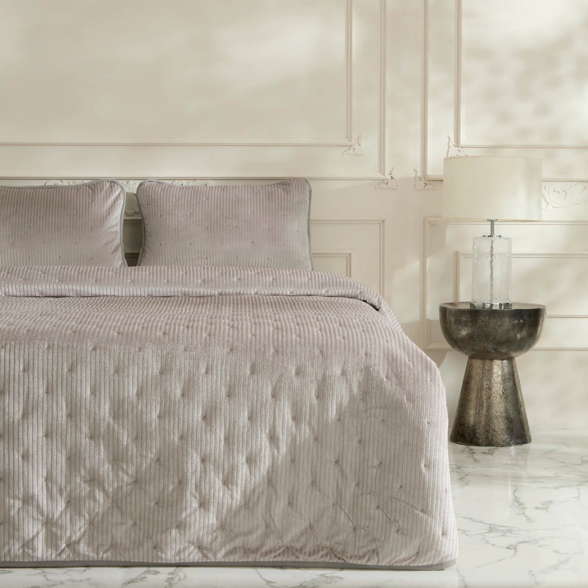Lorian Double Bedspread Set Grey