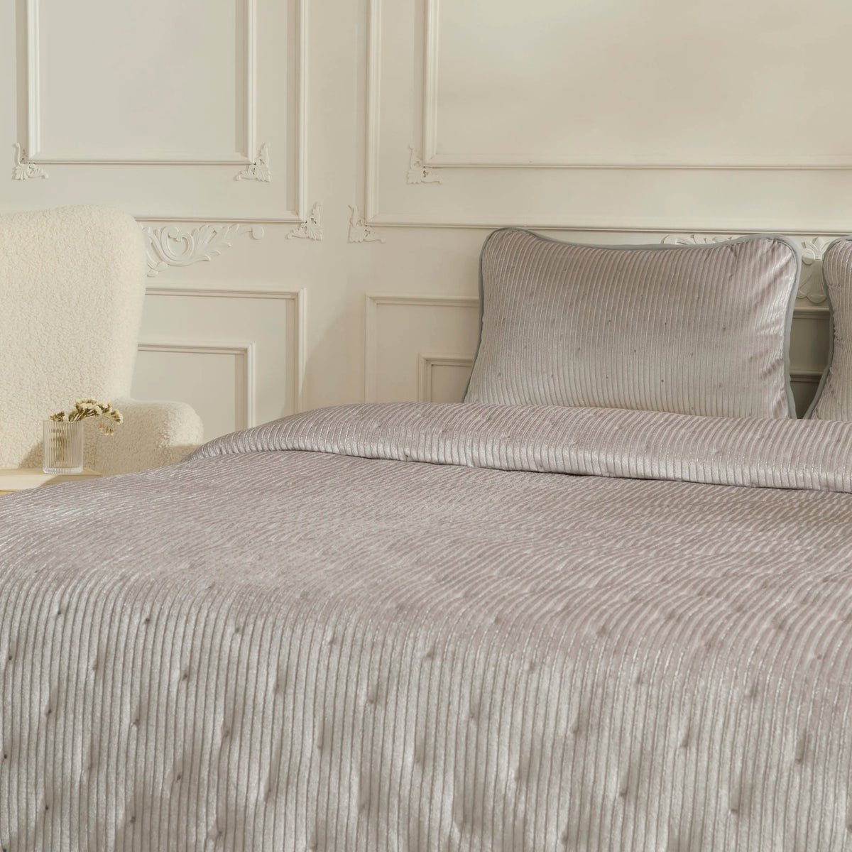 Lorian Double Bedspread Set Grey