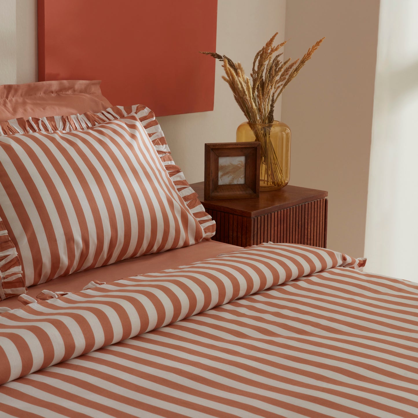 Ripple Duvet Cover Set - Orange