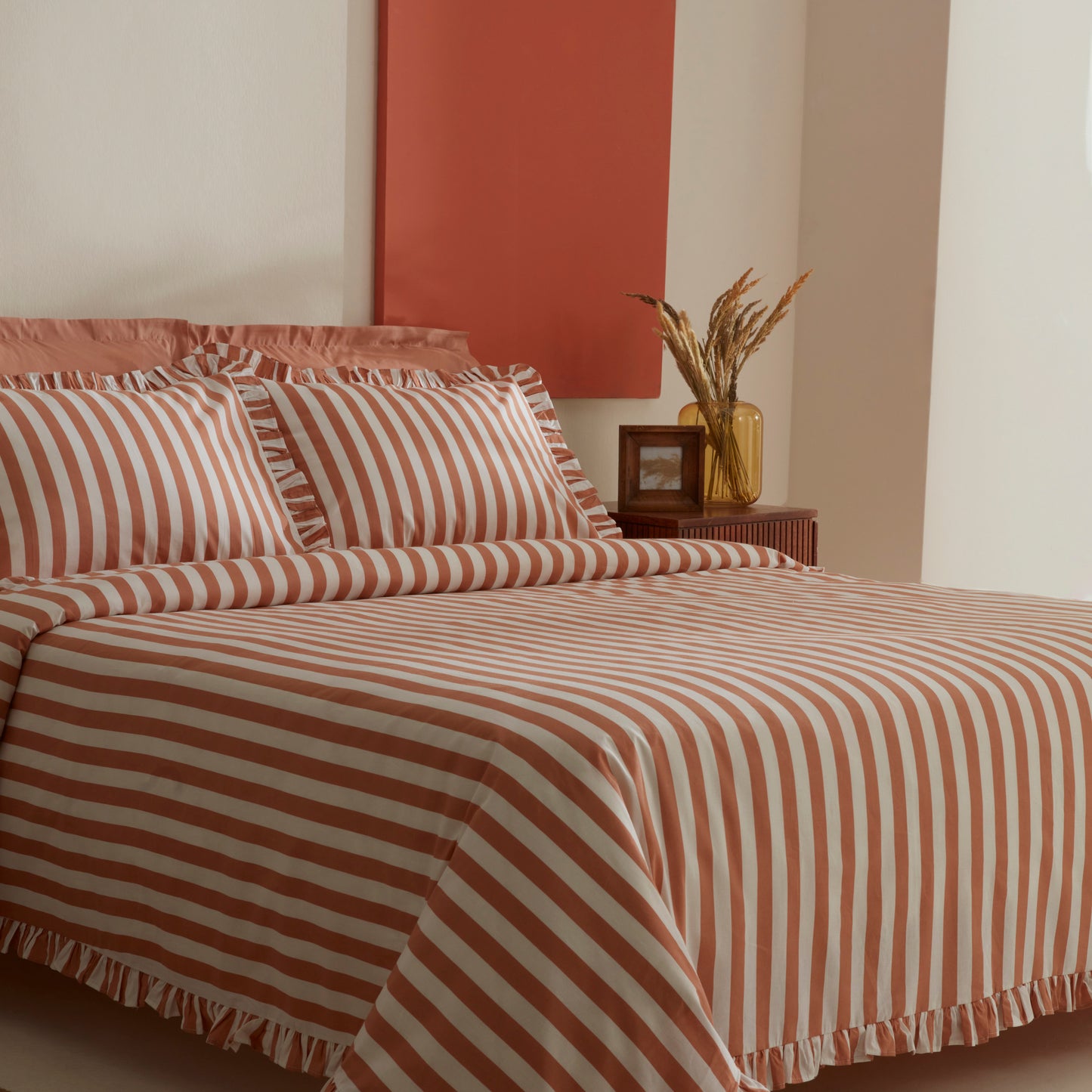 Ripple Duvet Cover Set - Orange