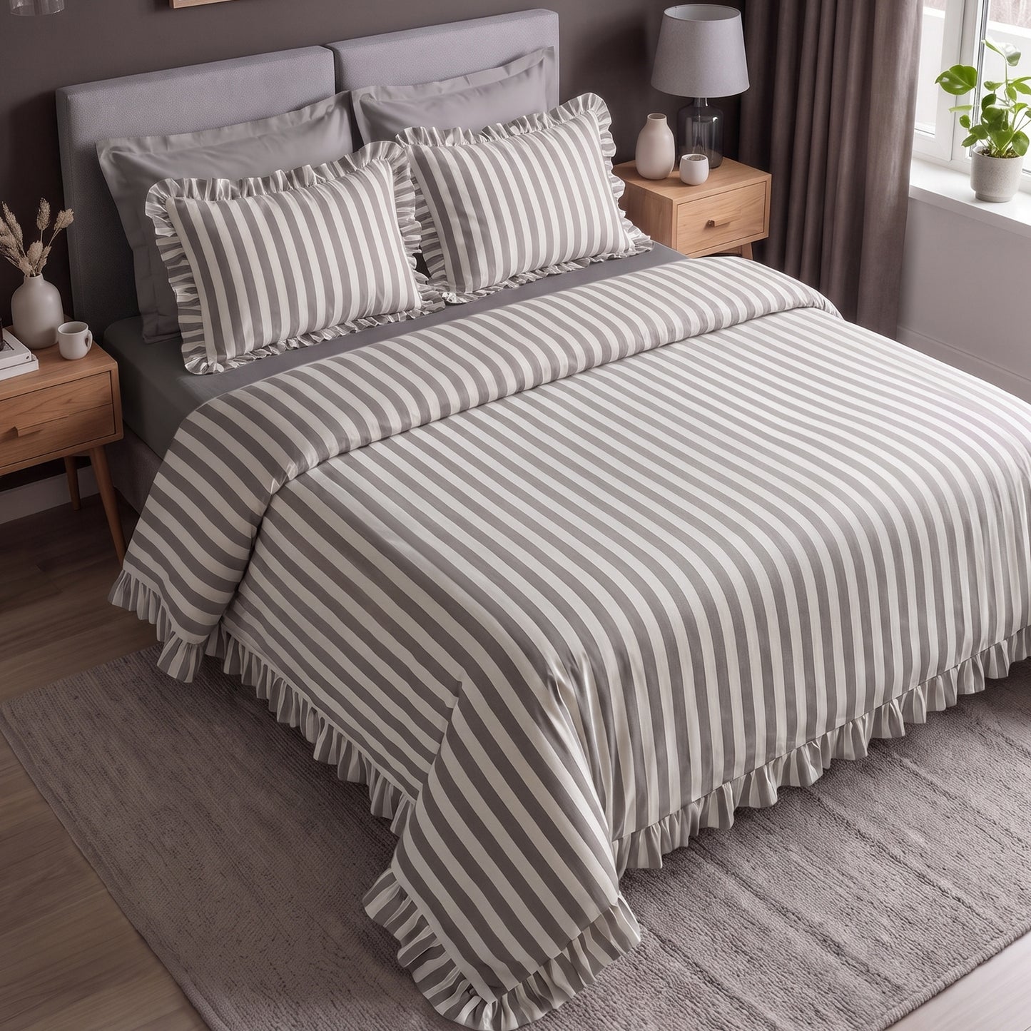 Ripple Duvet Cover Set - Gray