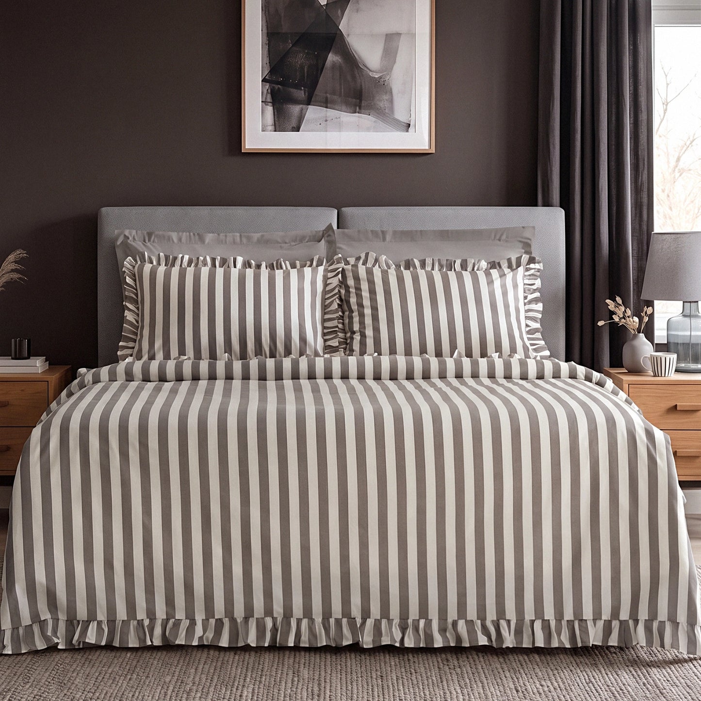Ripple Duvet Cover Set - Gray