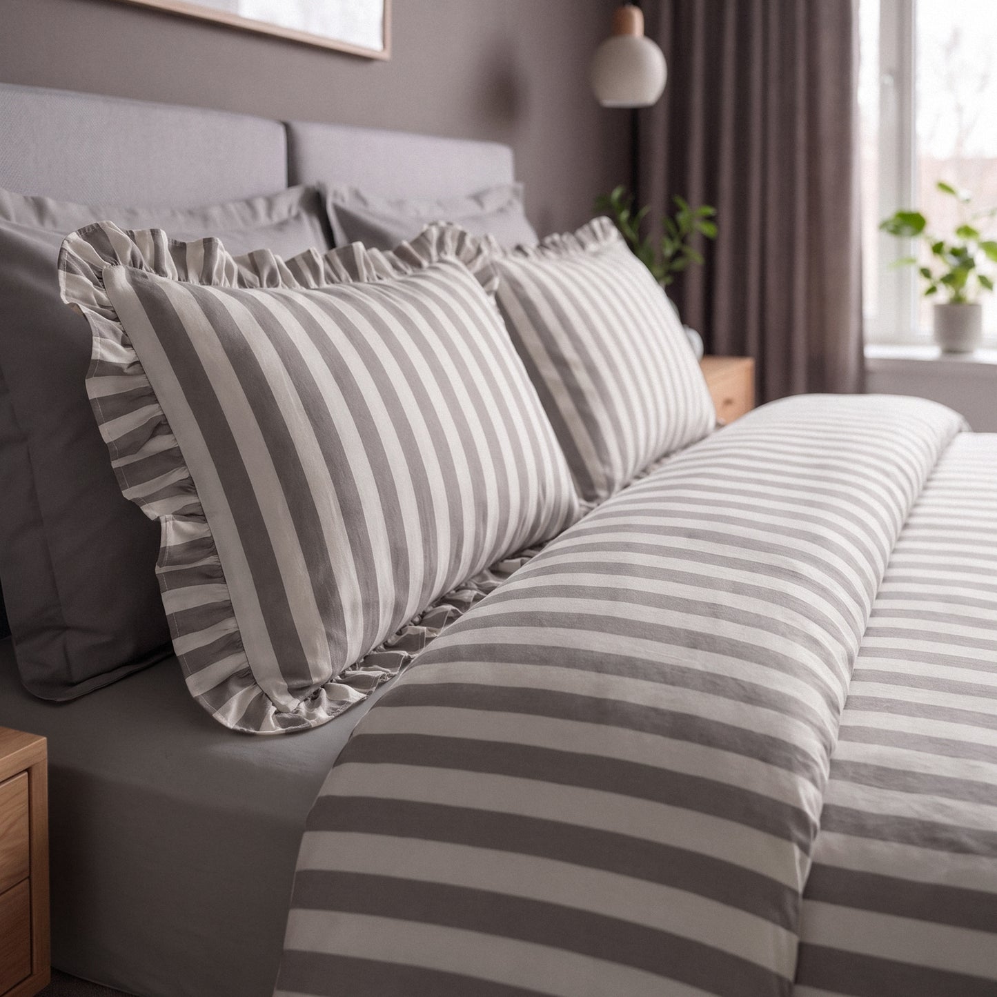 Ripple Duvet Cover Set - Gray