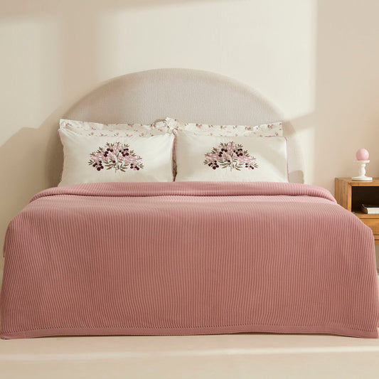 Karaca Home Rubelia Plum Embroidered Double Nish Set