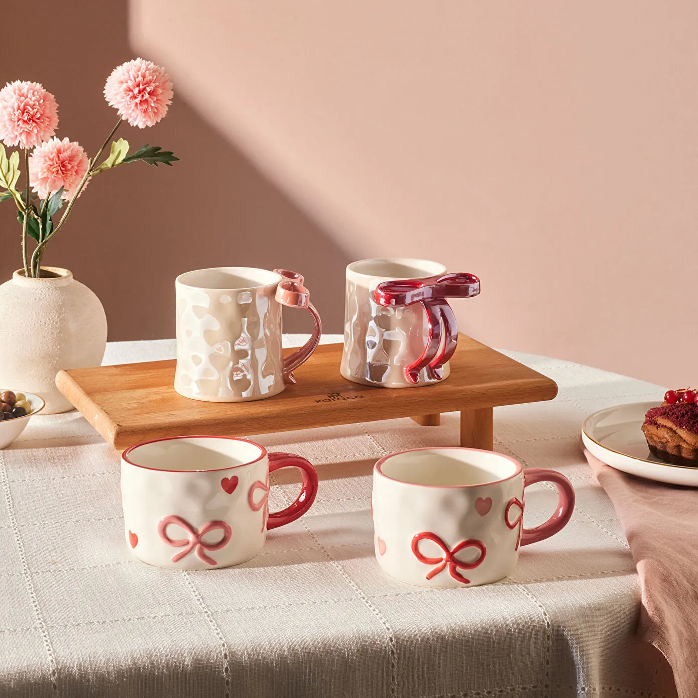 Melissa 2 Piece Mug / Cup Set - Pink