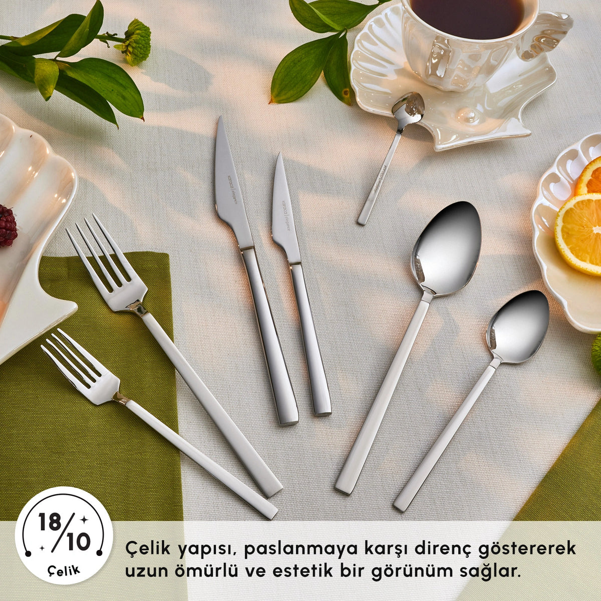 Karaca New Davina 84-Piece 12-Person Cutlery Set