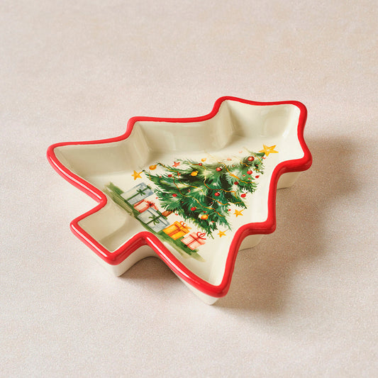 Karaca New Year's Eve Cottage Cookie Dish 16.5 cm