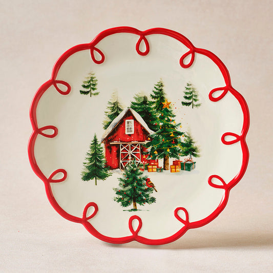 Karca New Year's Eve Cottage Cake Plate 20 cm