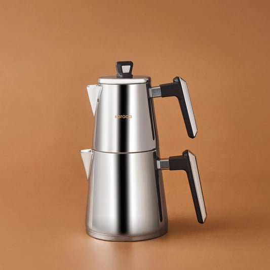 Karaca Powersteel Pro 316+ Space Midi Stainless Steel Induction Base Teapot Set