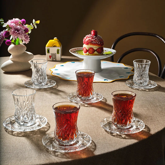 Karaca Rcr Melodia 12 Piece Glass Tea Set for 6 People