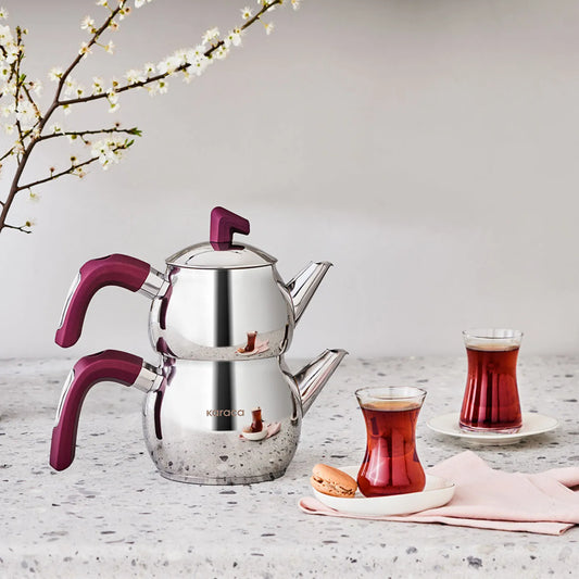 Viola Induction Base Midi Teapot Set, Plum