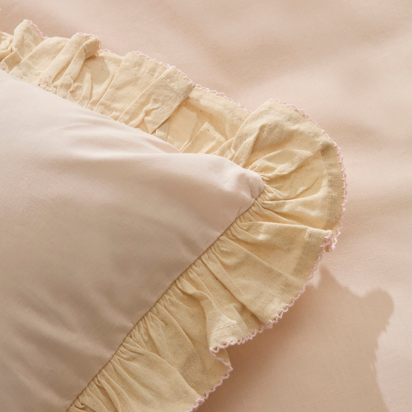 Lisa 100% Cotton Double Duvet Cover Set - Rose