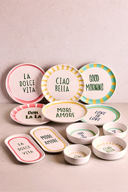 La Dolce Vita 14-Piece Ceramic Breakfast Set for 6 People