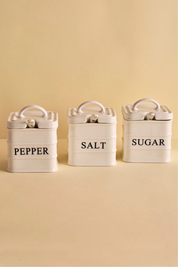 Bianca 3-Piece Porcelain Spice Set