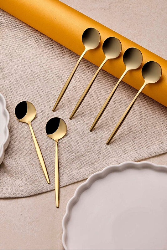 Common Gold Stainless Steel Spoons Set of 6