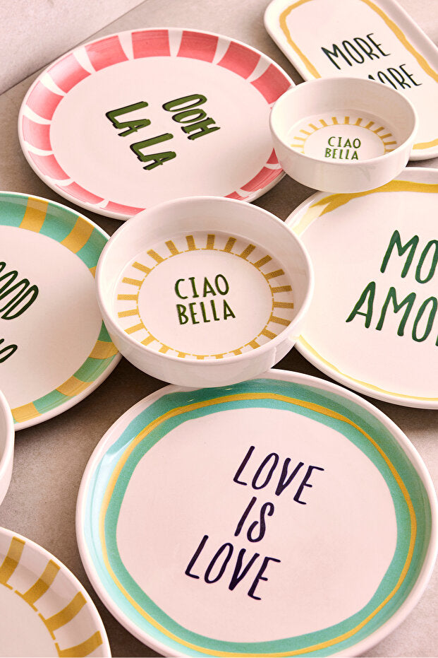 La Dolce Vita 14-Piece Ceramic Breakfast Set for 6 People