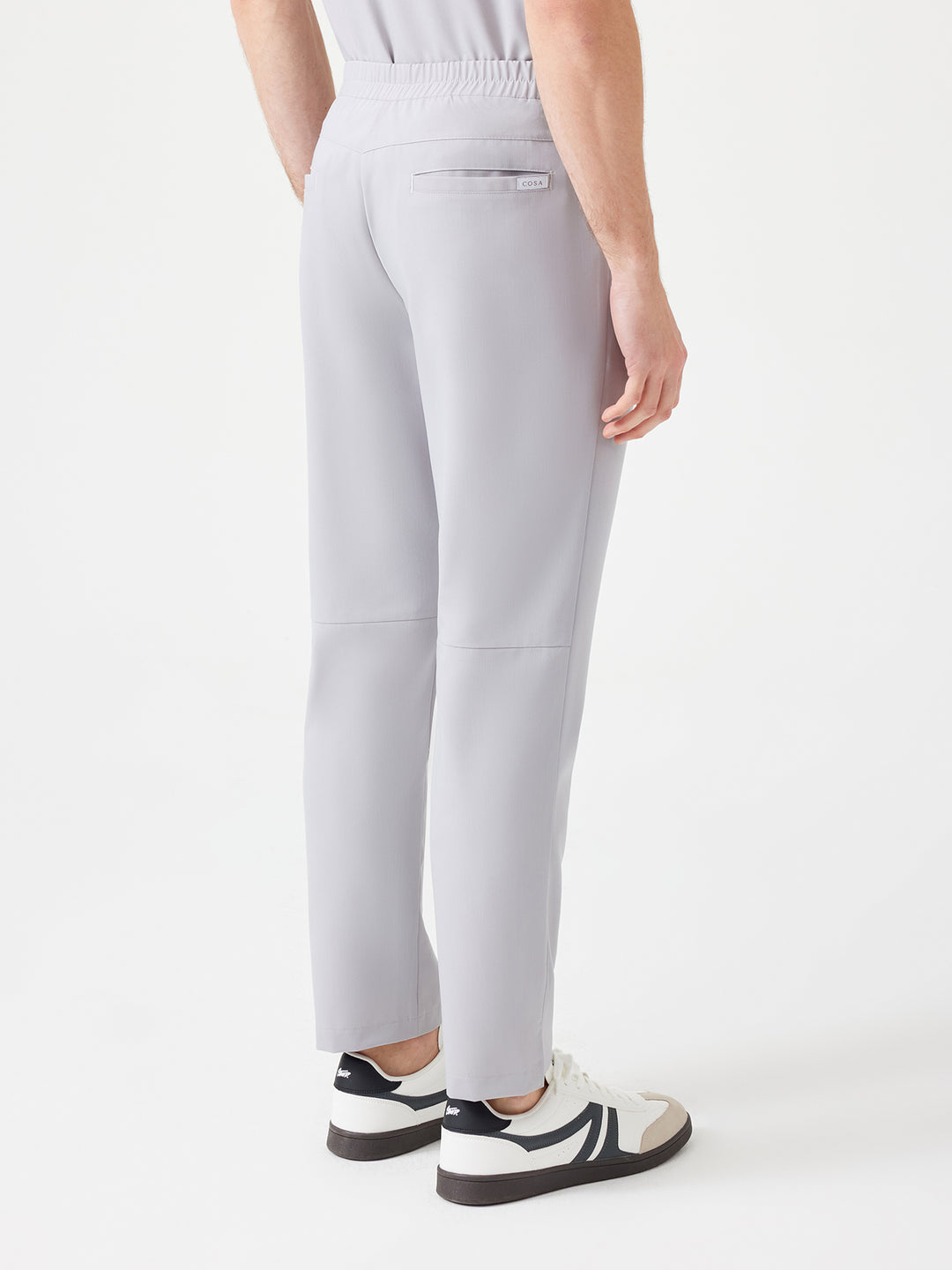 Cosa Altius Men's Straight Fit Trousers - Light Gray