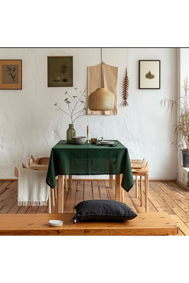 Premium 1 Piece Linen Tablecloth - Khaki