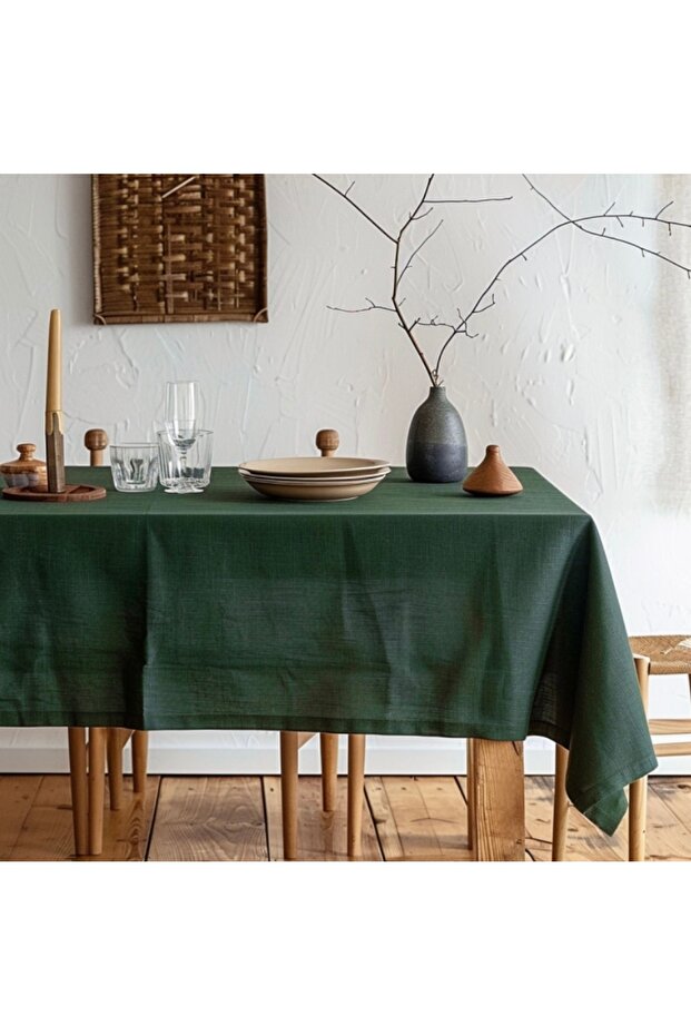 Premium 1 Piece Linen Tablecloth - Khaki