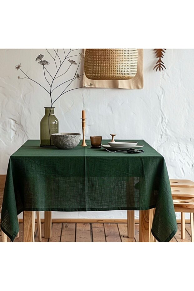 Premium 1 Piece Linen Tablecloth - Khaki