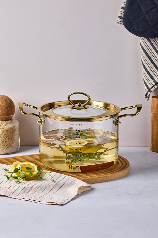 Logan Gold 4.5 L Glass Pot
