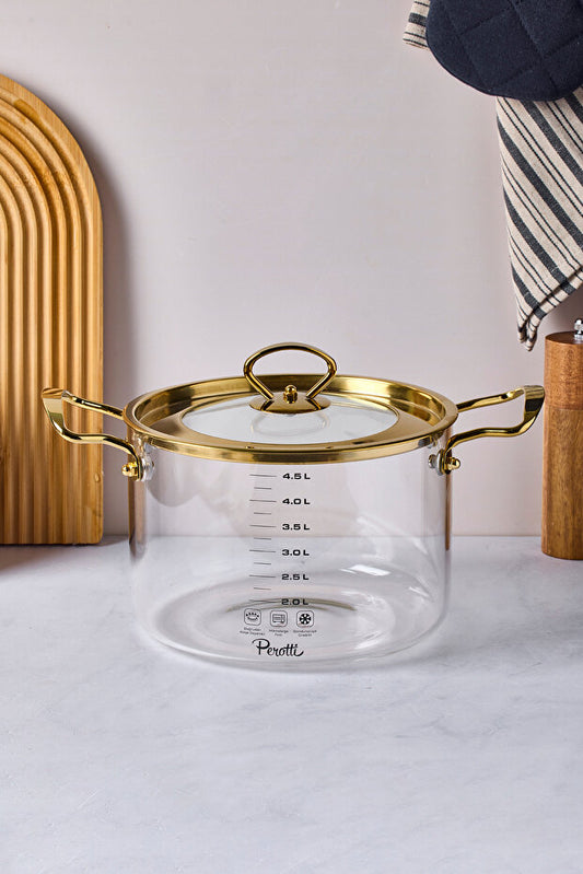 Logan Gold 4.5 L Glass Pot