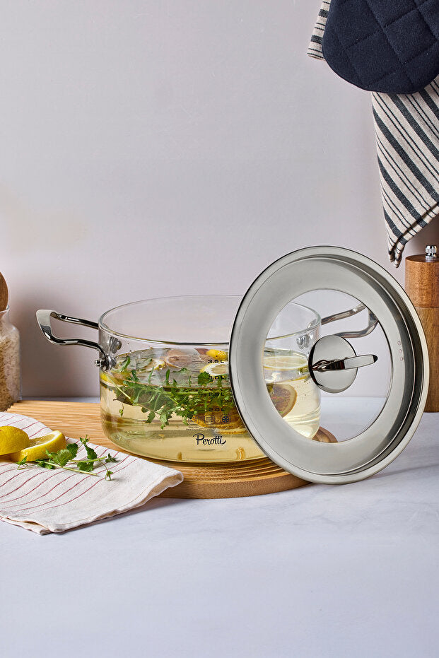 Logan Silver 3.5 L Glass Pot