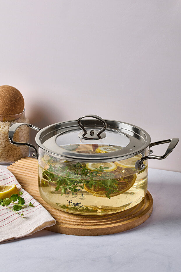 Logan Silver 3.5 L Glass Pot