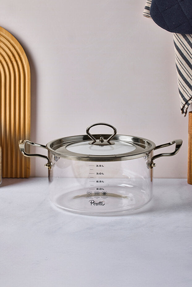 Logan Silver 3.5 L Glass Pot