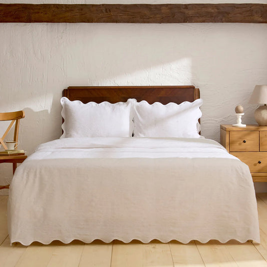 Marıbel 100% Cotton Bedspread Set White