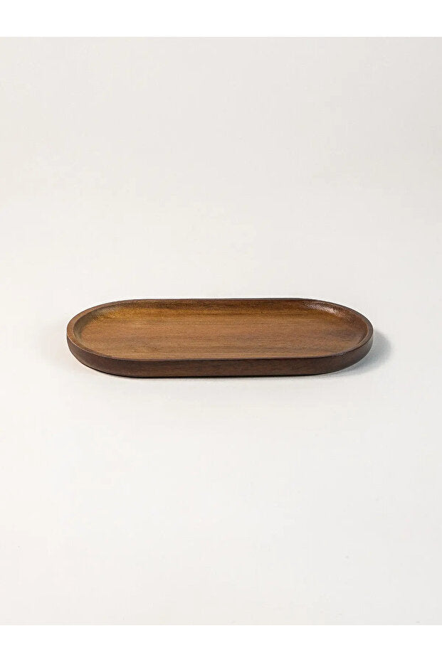 Wide Acacia Serving Plate (23.5 cm)