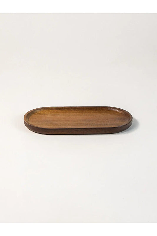 Wide Acacia Serving Plate (23.5 cm)