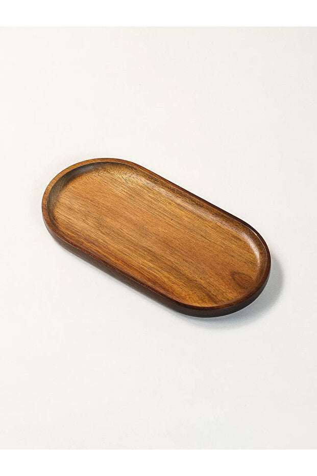 Wide Acacia Serving Plate (23.5 cm)