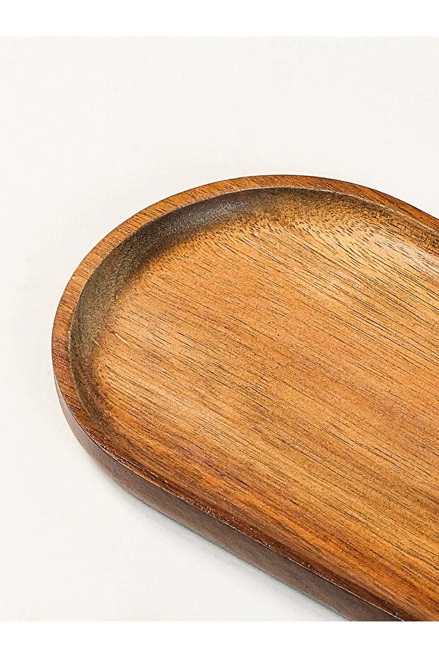 Wide Acacia Serving Plate (23.5 cm)