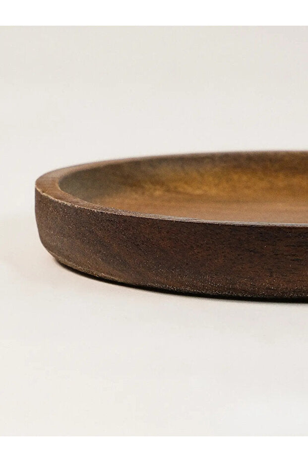 Wide Acacia Serving Plate (23.5 cm)