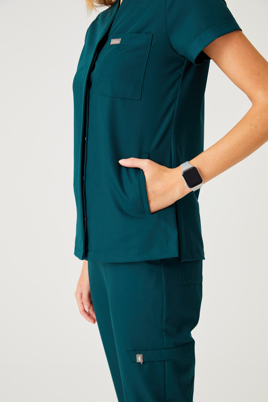 Cosa Mono Women's Scrubs - Petrol Green