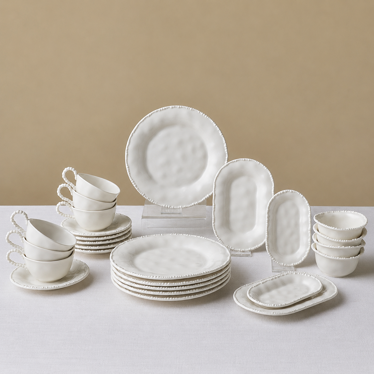 Karaca Forever Bone Perla 26-Piece Set for 6 People