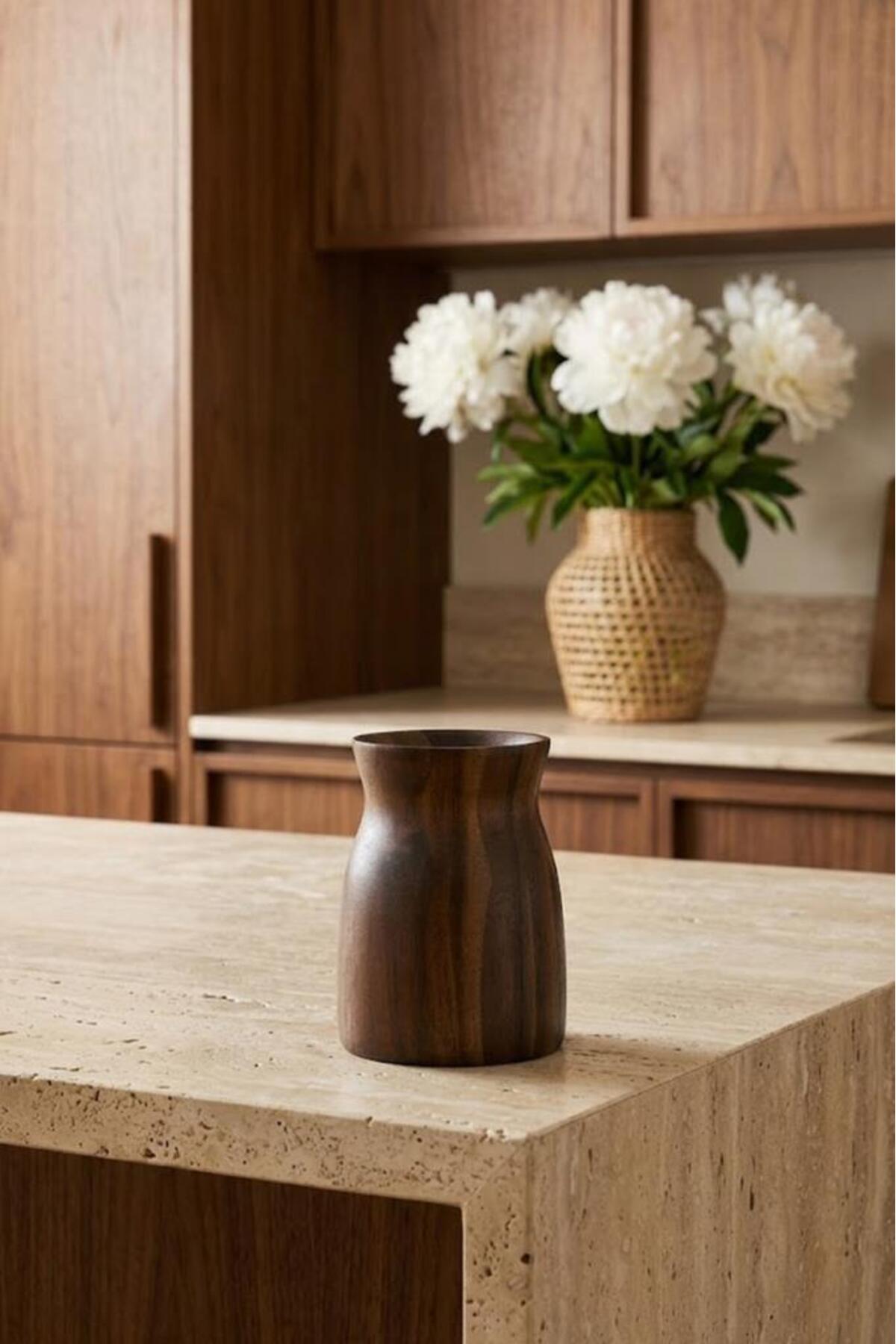 Acacia Wood Kitchen Utensil Holder
