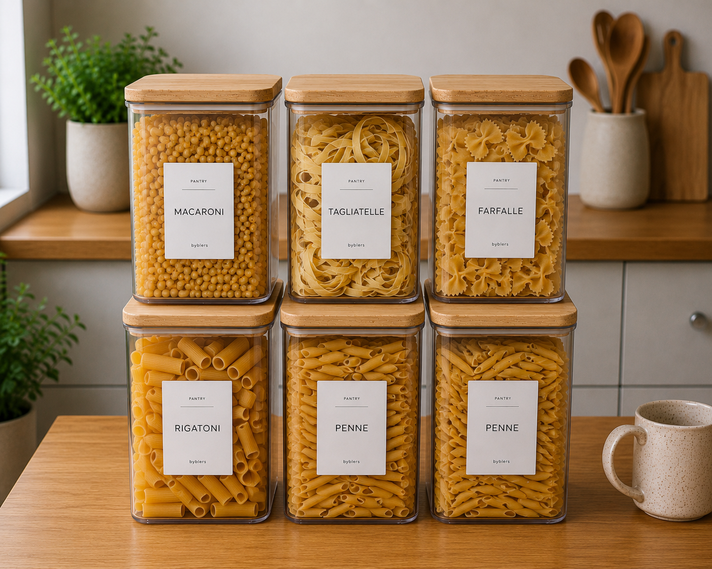 The Pantry Collection – Pasta Set of 6 (3000 ml)