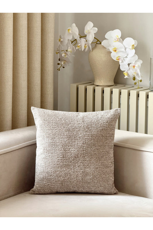 Pure Textured Decorative Pillow Cover – Beige