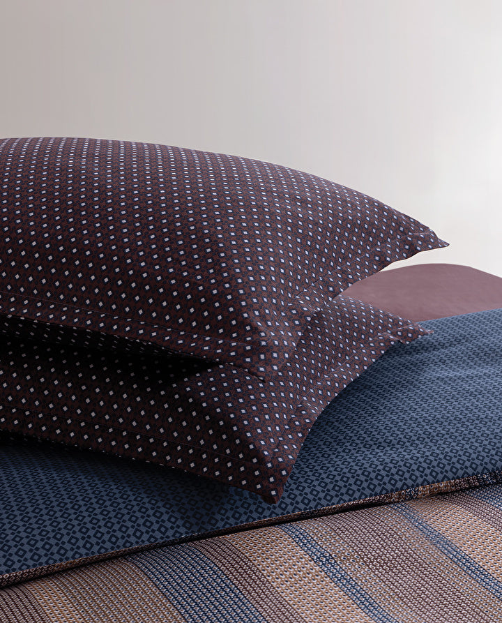 Kelt Cotton Sateen Duvet Cover Set – Navy