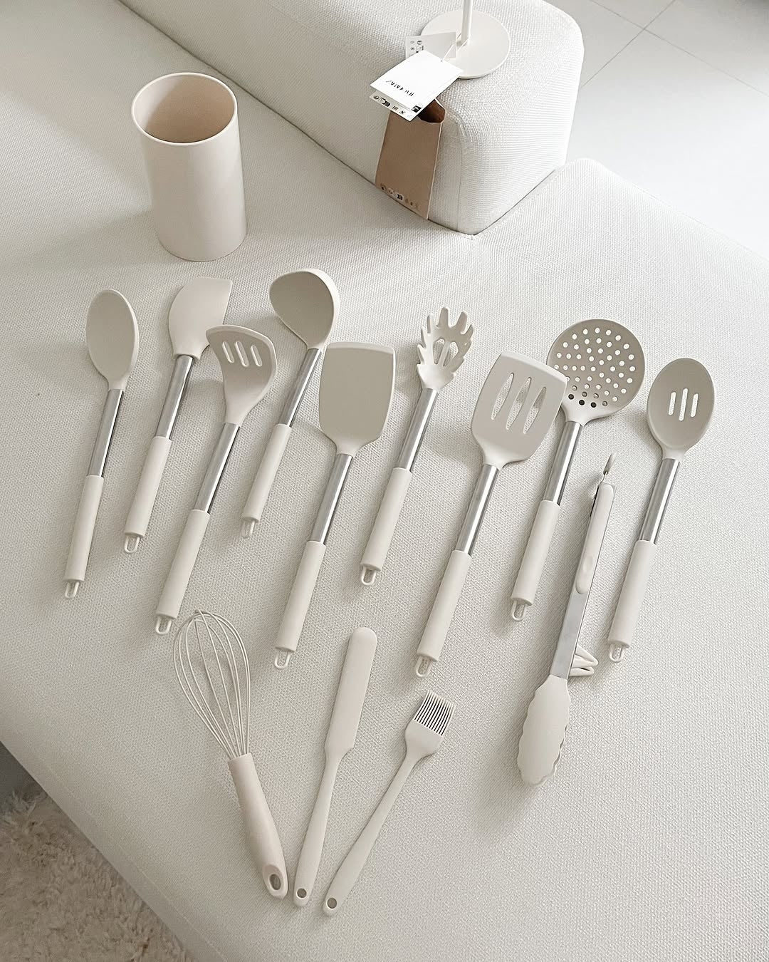Mora 14 Piece Silicone Kitchen Set - Gray