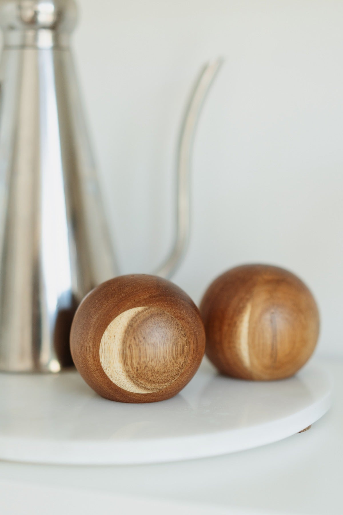 Acacia Ball Salt and Pepper Shaker