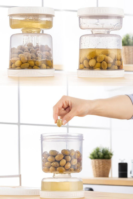 Hourglass Strainer Storage Container