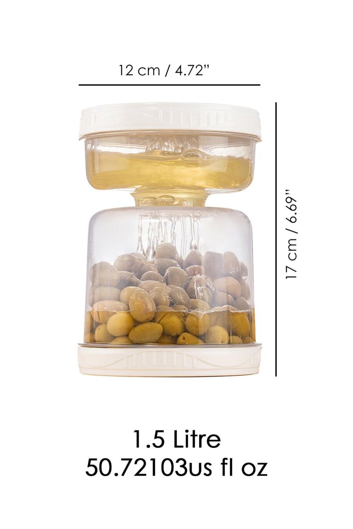 Hourglass Strainer Storage Container
