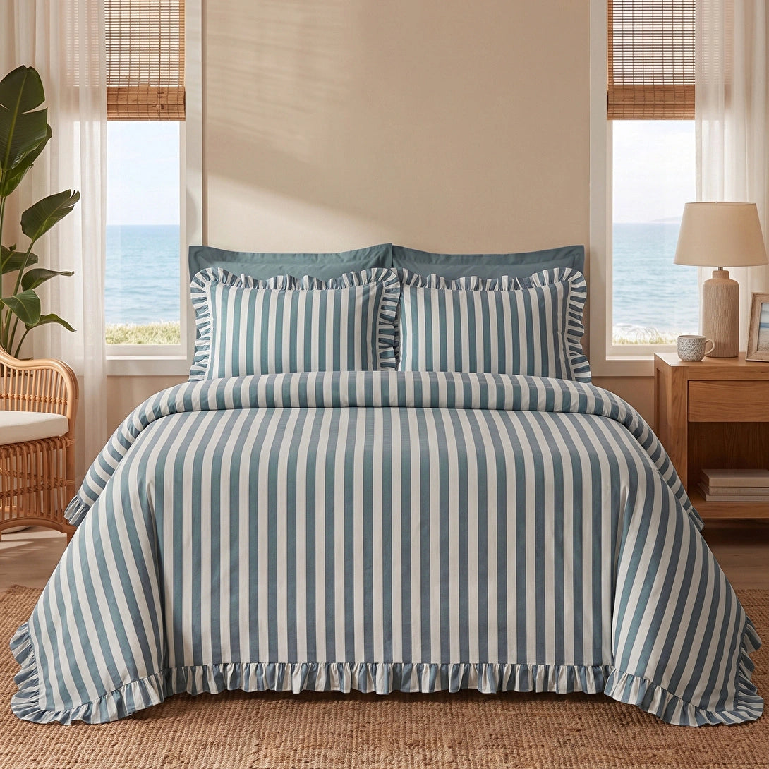 Ripple Duvet Cover Set - Blue