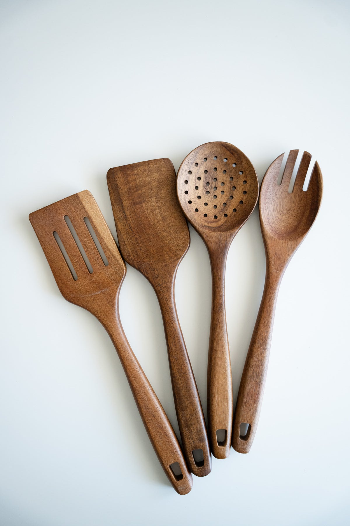Arven Acacia Wood Kitchen Utensil Set with Stand – 5 Piece